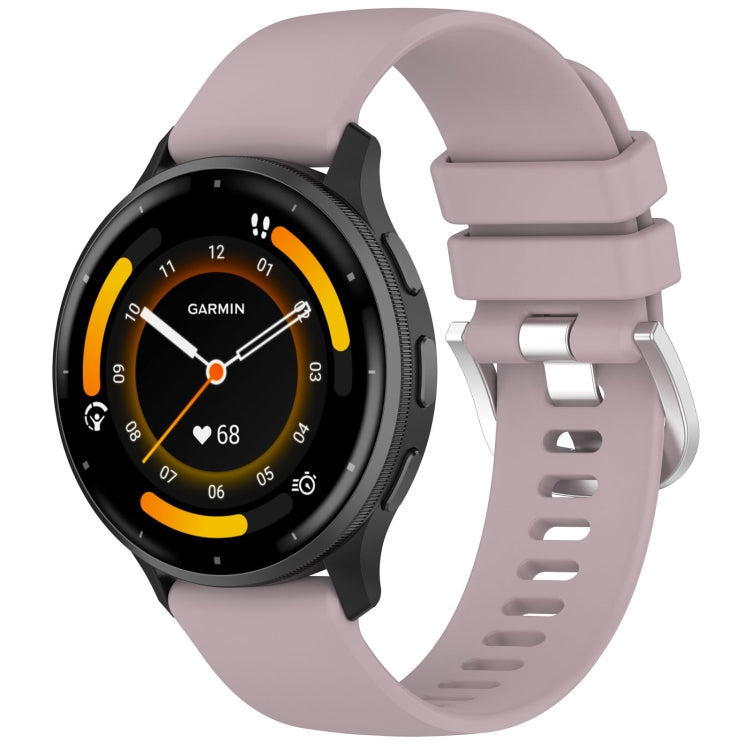 For Garmin Venu 3 Liquid Glossy Silver Buckle Silicone Watch Band(Purple) - Watch Bands by PMC TechLife | Online Shopping South Africa | PMC TechLife