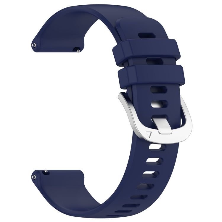 For Garmin Venu 3 Liquid Glossy Silver Buckle Silicone Watch Band(Dark Blue) - Watch Bands by PMC TechLife | Online Shopping South Africa | PMC TechLife