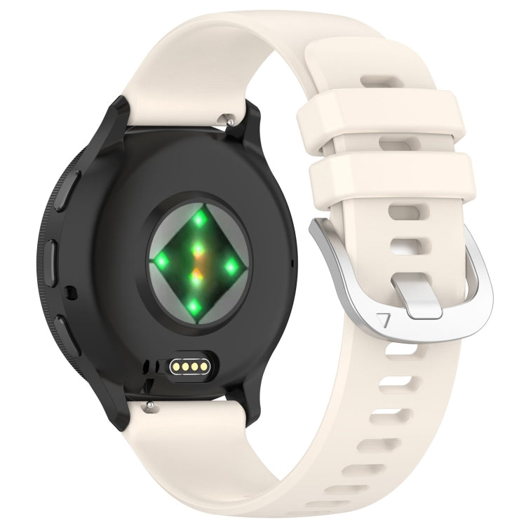 For Garmin Venu 3 Liquid Glossy Silver Buckle Silicone Watch Band(Starlight Color) - Watch Bands by PMC TechLife | Online Shopping South Africa | PMC TechLife
