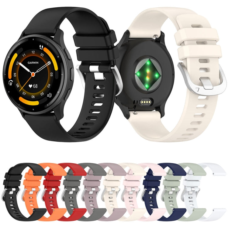 For Garmin Venu 3 Liquid Glossy Silver Buckle Silicone Watch Band(Green) - Watch Bands by PMC TechLife | Online Shopping South Africa | PMC TechLife