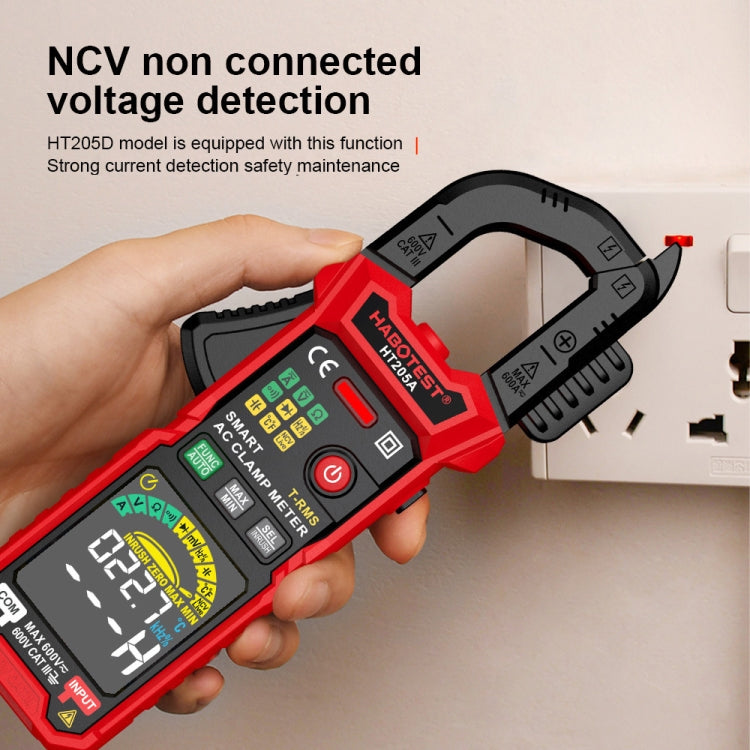 HABOTEST HT205A Multifunctional Intelligent Burn-proof Clamp Multimeter - free shipping - PMC TechLife - Order now!