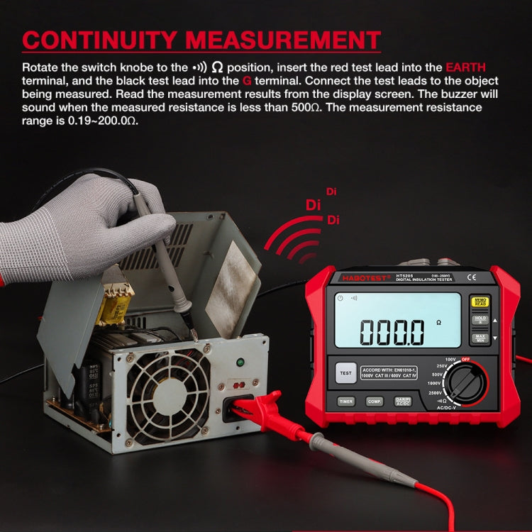 HABOTEST HT5203 Insulation Resistor Tester - free shipping - PMC TechLife - Order now!