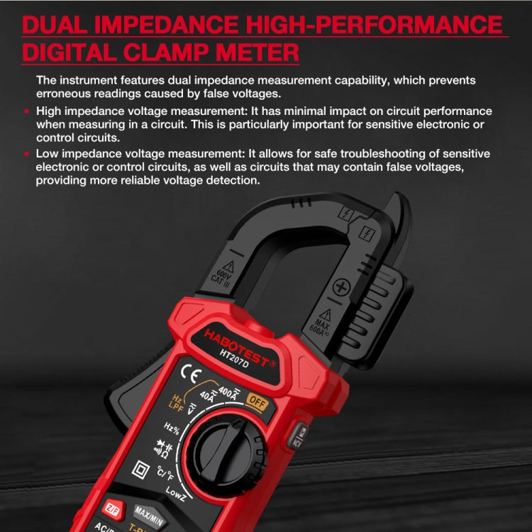HABOTEST HT207B Multifunctional Digital Clamp Multimeter - free shipping - PMC TechLife - Order now!