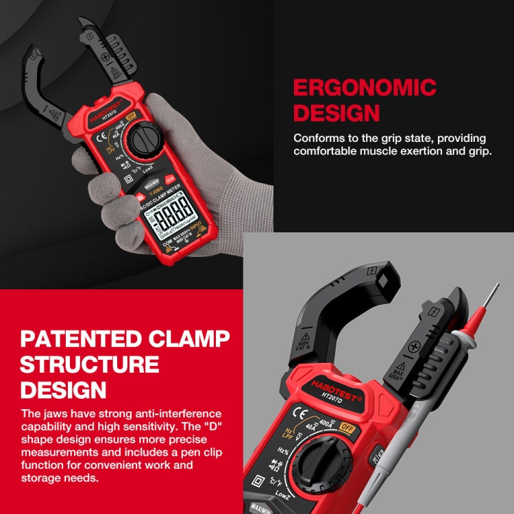 HABOTEST HT207D Multifunctional Digital Clamp Multimeter - free shipping - PMC TechLife - Order now!