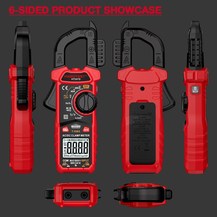 HABOTEST HT207D Multifunctional Digital Clamp Multimeter - free shipping - PMC TechLife - Order now!