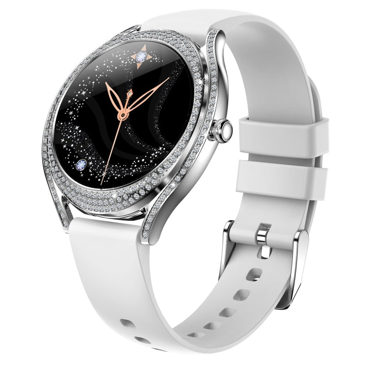 V66 1.28inch BT5.0 Smart Watch Support Heart Rate/ Sleep Detection, Style:Silicone Strap(Silver) - free shipping - PMC TechLife - Order now!
