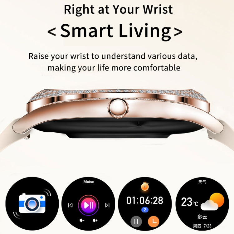 V66 1.28inch BT5.0 Smart Watch Support Heart Rate/ Sleep Detection, Style:Silicone Strap(Silver) - free shipping - PMC TechLife - Order now!