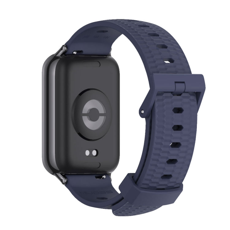 For Xiaomi Mi Band 8 Pro Mijobs Honeycomb Texture Silicone Watch Band(Midnight Blue Black) - Watch Bands by MIJOBS | Online Shopping South Africa | PMC TechLife
