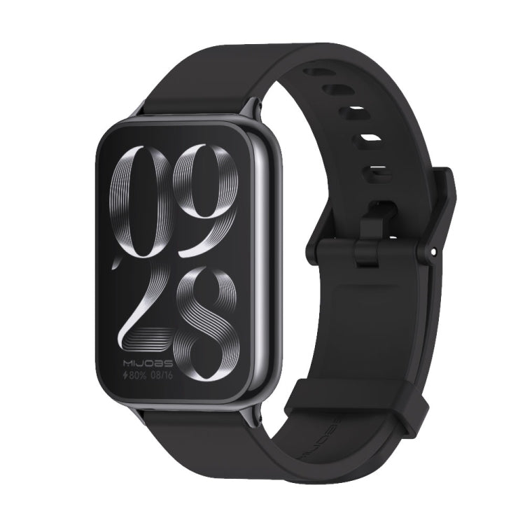 For Xiaomi Mi Band 8 Pro Mijobs Silicone Breathable Watch Band(Black) - Watch Bands by MIJOBS | Online Shopping South Africa | PMC Jewellery