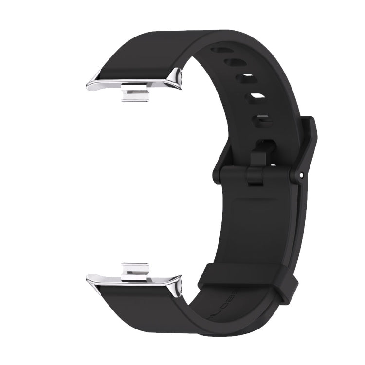 For Xiaomi Mi Band 8 Pro Mijobs Silicone Breathable Watch Band(Black Silver) - Watch Bands by MIJOBS | Online Shopping South Africa | PMC TechLife
