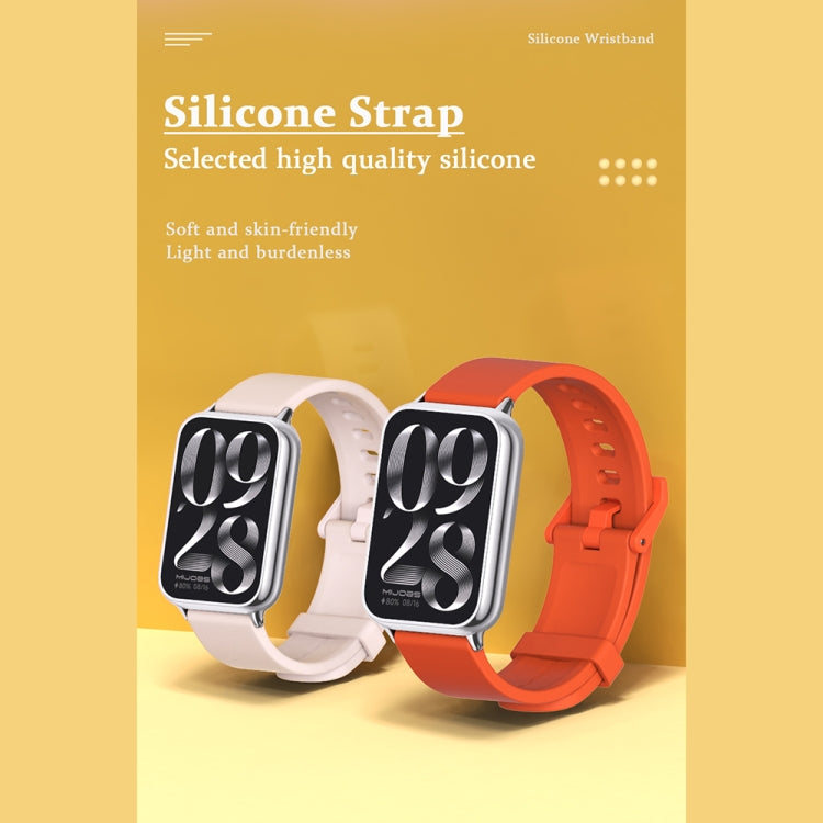 For Xiaomi Smart Band 9 Pro / 8 Pro Mijobs Silicone Breathable Watch Band(Red+Silver) - Watch Bands by MIJOBS | Online Shopping South Africa | PMC TechLife | Buy Now Pay Later Mobicred