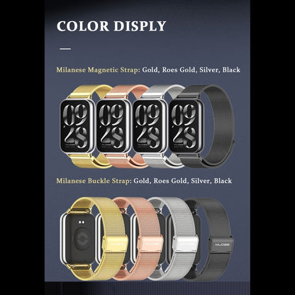 For Xiaomi Mi Band 8 Pro Mijobs Milan Buckle Stainless Steel Watch Band(Gold) - Watch Bands by MIJOBS | Online Shopping South Africa | PMC Jewellery