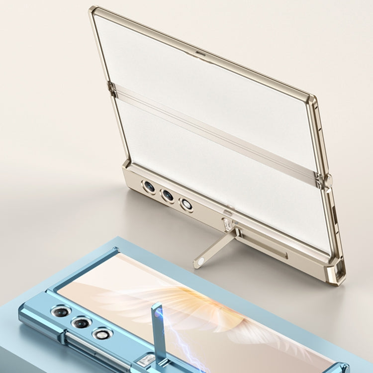 For Honor V Purse GKK Integrated Magnetic Folding Metal Full Coverage Phone Case(Blue) - free shipping - PMC TechLife - Order now!