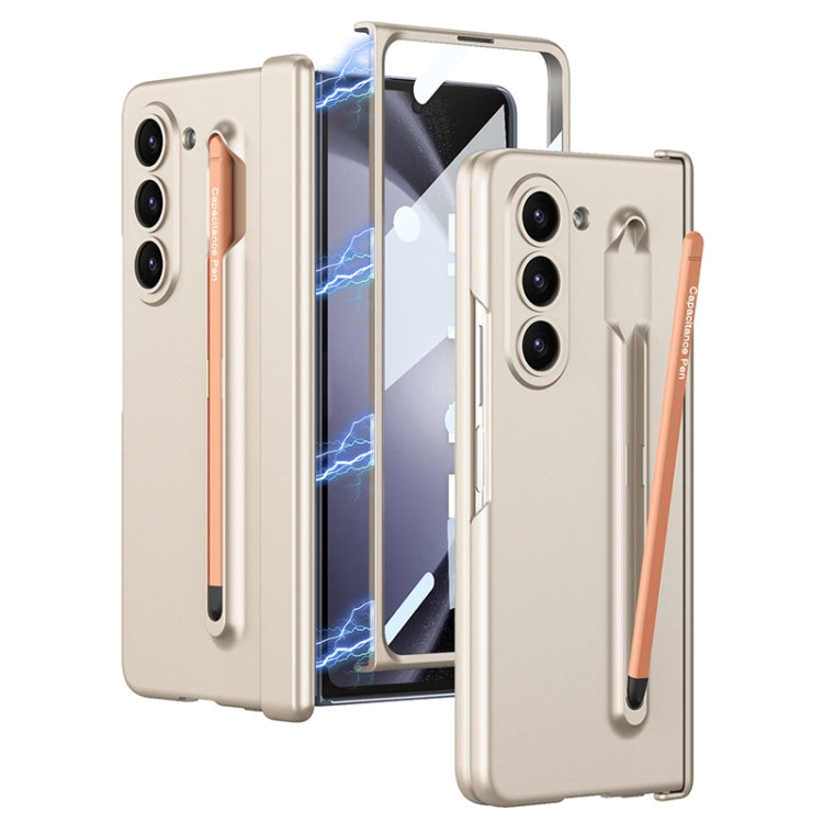 For Samsung Galaxy Z Fold5 5G GKK Magnetic Integrated Phone Case with Pen Slots, No Include Pen(Silver) - free shipping - PMC TechLife - Order now!