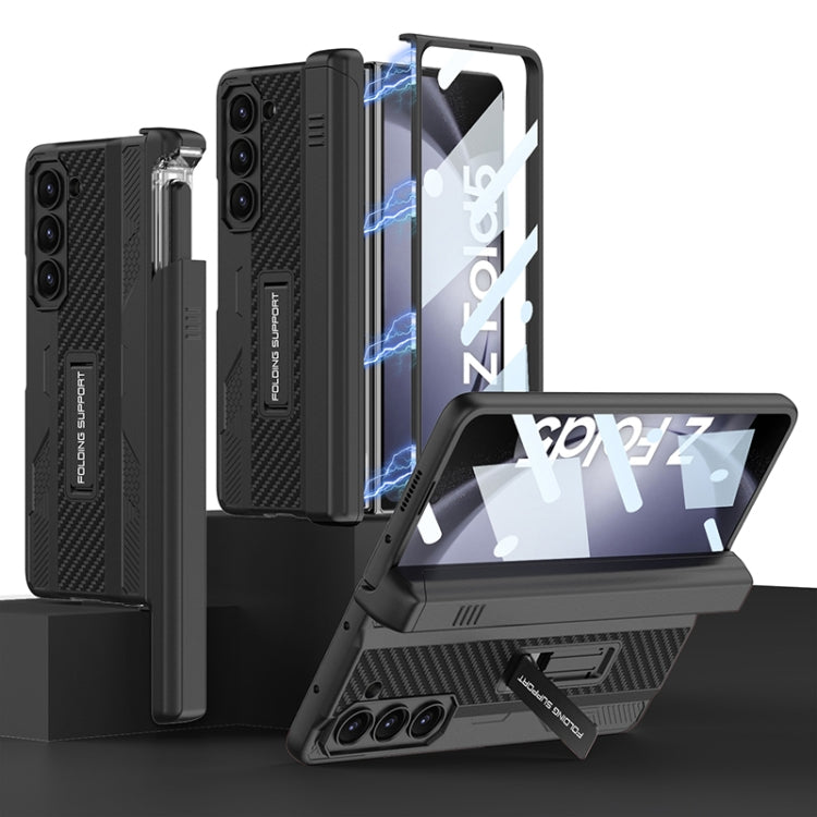 For Samsung Galaxy Z Fold5 GKK Integrated Folding Mech Shell PC Phone Case with Slide Pen Box(Black) - Galaxy Z Fold5 Cases by GKK | Online Shopping South Africa | PMC TechLife | Buy Now Pay Later Mobicred
