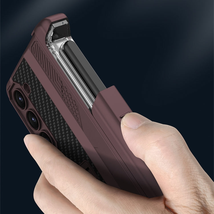 For Samsung Galaxy Z Fold5 GKK Integrated Folding Mech Shell PC Phone Case with Slide Pen Box(Silver) - free shipping - PMC TechLife - Order now!