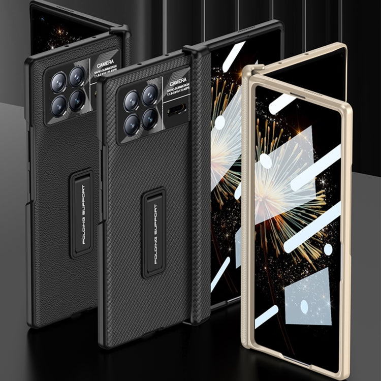 For Xiaomi Mix Fold 3 GKK Magnetic Hinge Flip Leather Phone Case with Holder(Gold) - free shipping - PMC TechLife - Order now!