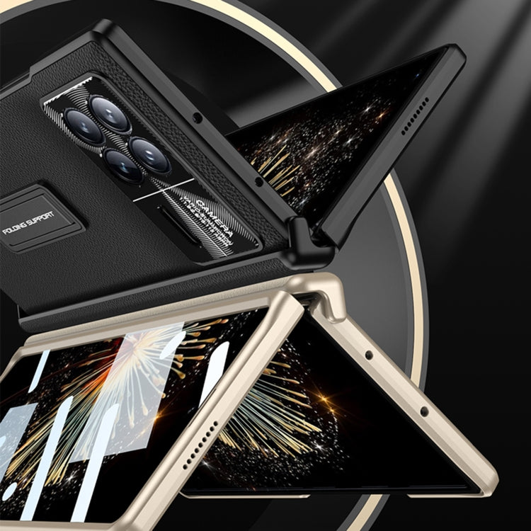 For Xiaomi Mix Fold 3 GKK Magnetic Hinge Flip Leather Phone Case with Holder(Gold) - free shipping - PMC TechLife - Order now!