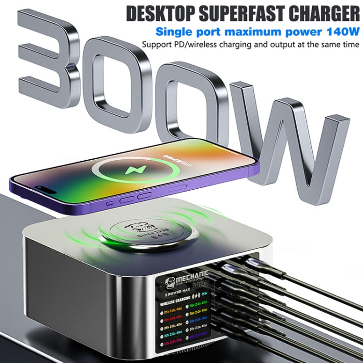 Mechanic X-Power Series Multiport Digital Display USB Charger Station with Wireless Charging, Total Power:150W(EU Plug) - free shipping - PMC TechLife - Order now!
