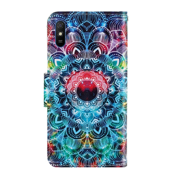 For Xiaomi Redmi 9A 3D Colored Drawing Horizontal Flip PU Leather Case with Holder & Card Slots & Wallet(Mandala) - free shipping - PMC TechLife - Order now!
