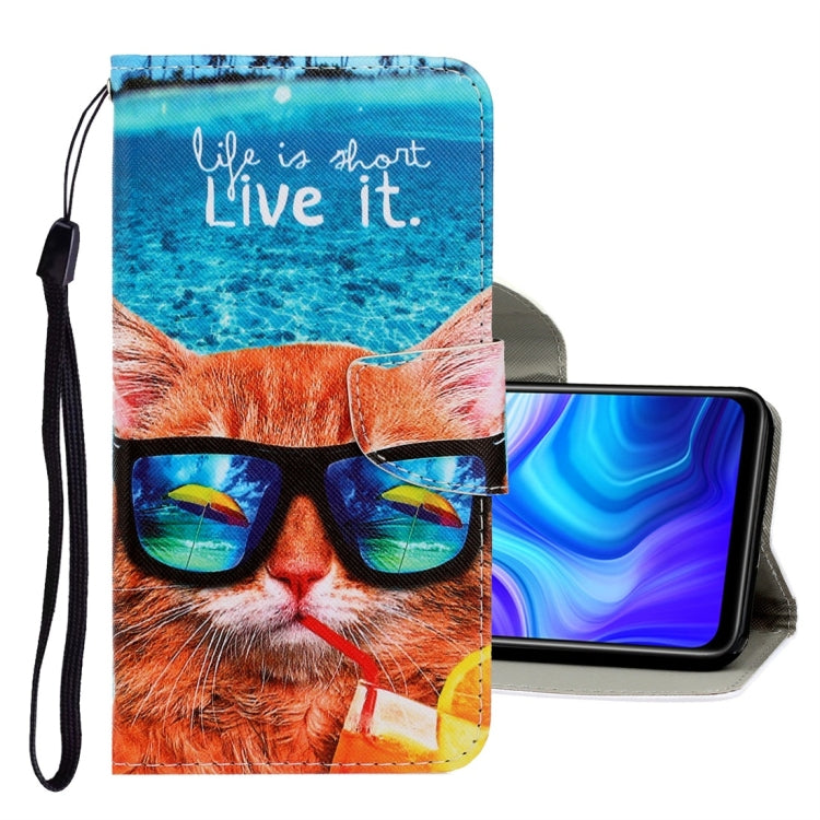 For Xiaomi Redmi 9A 3D Colored Drawing Horizontal Flip PU Leather Case with Holder & Card Slots & Wallet(Underwater Cat) - free shipping - PMC TechLife - Order now!