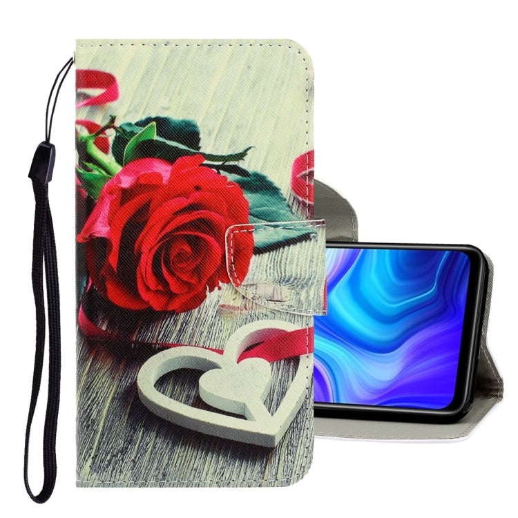 For Xiaomi Redmi 9A 3D Colored Drawing Horizontal Flip PU Leather Case with Holder & Card Slots & Wallet(Red Rose) - free shipping - PMC TechLife - Order now!