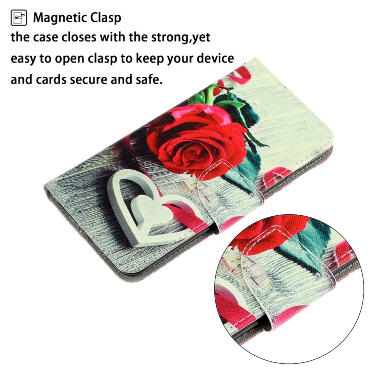 For Xiaomi Redmi 9A 3D Colored Drawing Horizontal Flip PU Leather Case with Holder & Card Slots & Wallet(Red Rose) - free shipping - PMC TechLife - Order now!