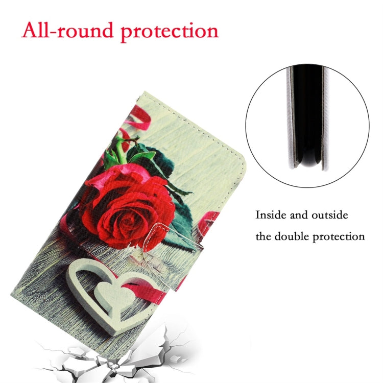 For Xiaomi Redmi 9A 3D Colored Drawing Horizontal Flip PU Leather Case with Holder & Card Slots & Wallet(Red Rose) - free shipping - PMC TechLife - Order now!