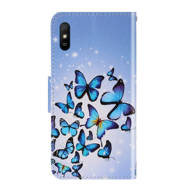 For Xiaomi Redmi 9A 3D Colored Drawing Horizontal Flip PU Leather Case with Holder & Card Slots & Wallet(Multiple Butterflies) - free shipping - PMC TechLife - Order now!