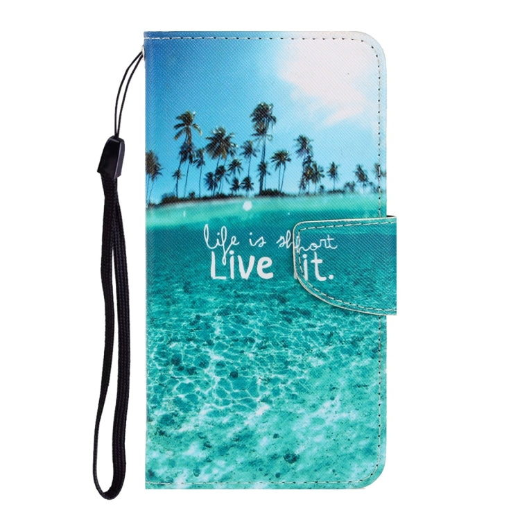 For Xiaomi Redmi 9A 3D Colored Drawing Horizontal Flip PU Leather Case with Holder & Card Slots & Wallet(Coconut Tree) - Xiaomi Cases by PMC Jewellery | Online Shopping South Africa | PMC Jewellery