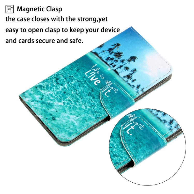 For Xiaomi Redmi 9A 3D Colored Drawing Horizontal Flip PU Leather Case with Holder & Card Slots & Wallet(Coconut Tree) - free shipping - PMC TechLife - Order now!