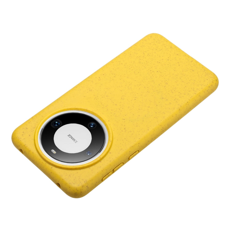 For Huawei Mate 60 Pro Wheat MagSafe Magnetic Straw Material + TPU Phone Case(Yellow) - free shipping - PMC TechLife - Order now!