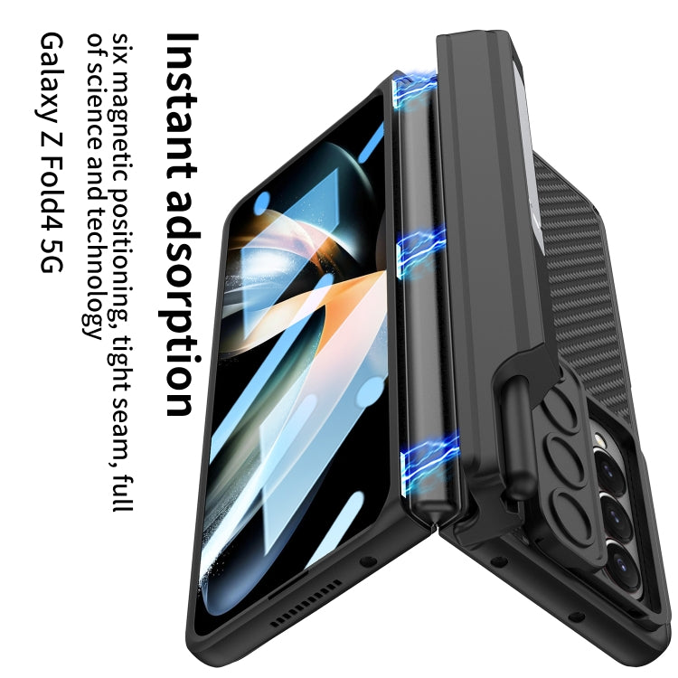 For Samsung Galaxy Z Fold4 GKK Magnetic Hinge Flip Leather Phone Case with Holder(Blue) - free shipping - PMC TechLife - Order now!