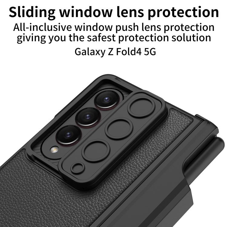 For Samsung Galaxy Z Fold4 GKK Magnetic Hinge Flip Leather Phone Case with Holder(Silver) - Galaxy Z Fold4 5G Cases by GKK | Online Shopping South Africa | PMC TechLife | Buy Now Pay Later Mobicred
