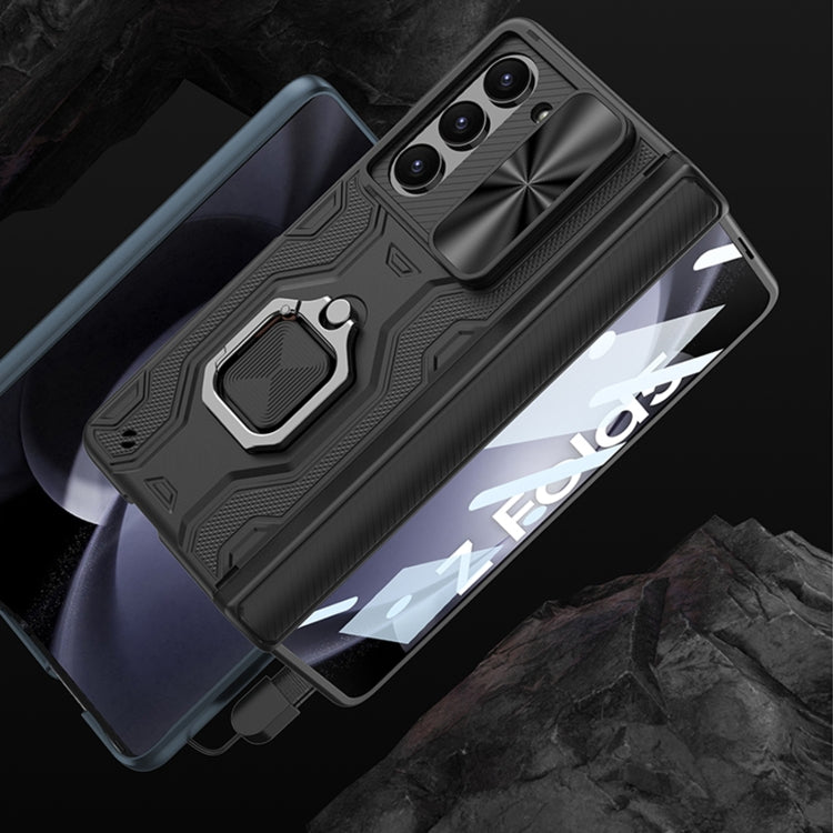 For Samsung Galaxy Z Fold5 GKK Integrated Folding Alloy Shell PC Phone Case with Pen Box, Not Included Pen(Silver) - free shipping - PMC TechLife - Order now!