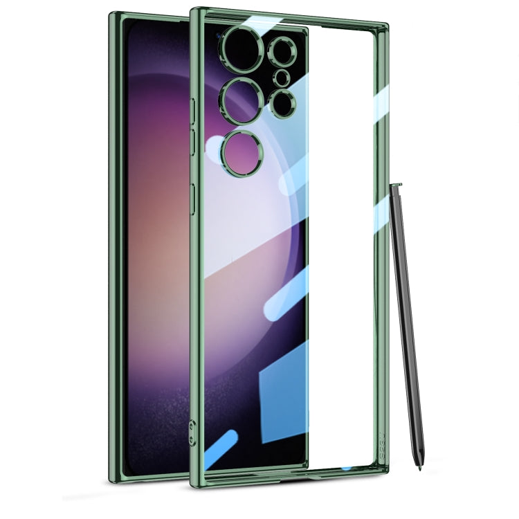 For Samsung Galaxy S24 GKK Plating Transparent TPU Phone Case, Without pen(Green) - Galaxy S24 5G Cases by GKK | Online Shopping South Africa | PMC TechLife | Buy Now Pay Later Mobicred