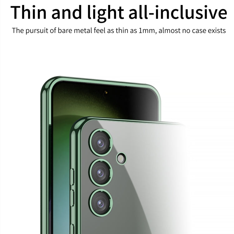 For Samsung Galaxy S24 GKK Plating Transparent TPU Phone Case, Without pen(Green) - Galaxy S24 5G Cases by GKK | Online Shopping South Africa | PMC TechLife | Buy Now Pay Later Mobicred