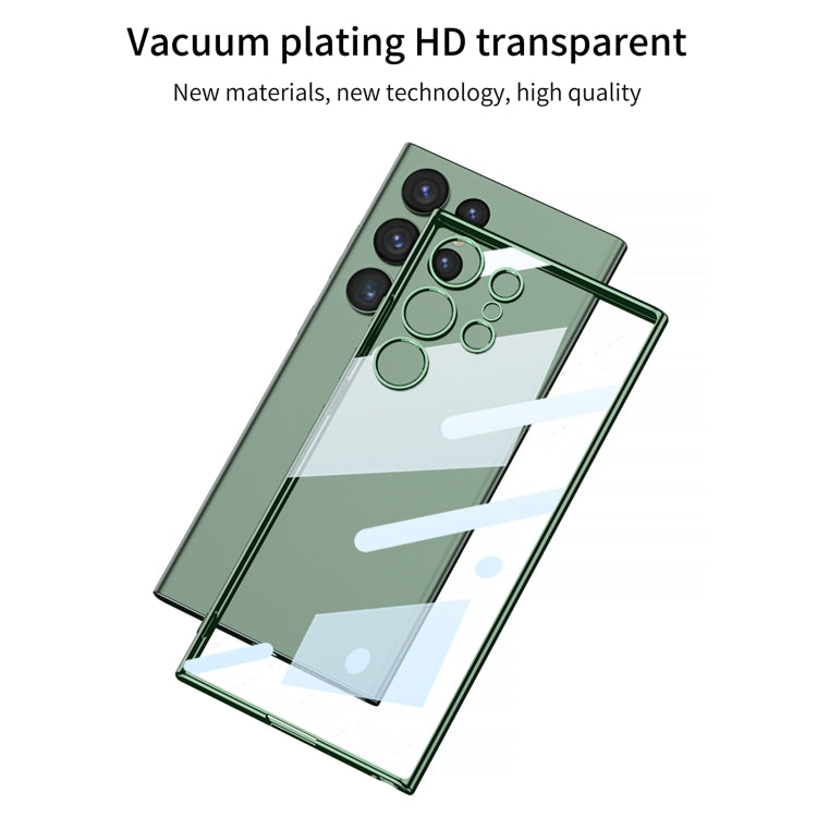 For Samsung Galaxy S24 Ultra GKK Plating Transparent TPU Phone Case, Without pen(Black) - Galaxy S24 Ultra 5G Cases by GKK | Online Shopping South Africa | PMC TechLife | Buy Now Pay Later Mobicred
