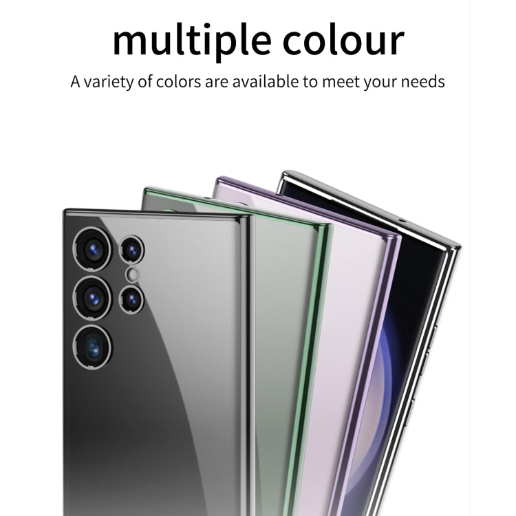 For Samsung Galaxy S24 Ultra GKK Plating Transparent TPU Phone Case, Without pen(Silver) - Galaxy S24 Ultra 5G Cases by GKK | Online Shopping South Africa | PMC TechLife | Buy Now Pay Later Mobicred