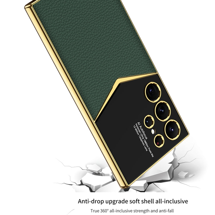 For Samsung Galaxy S24 Ultra 5G GKK Plating Soft TPU + Leather Full Coverage Phone Case without Pen(White) - free shipping - PMC TechLife - Order now!
