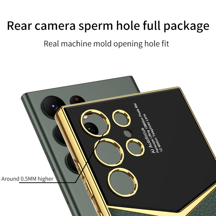 For Samsung Galaxy S24 Ultra 5G GKK Plating Soft TPU + Leather Full Coverage Phone Case without Pen(White) - free shipping - PMC TechLife - Order now!