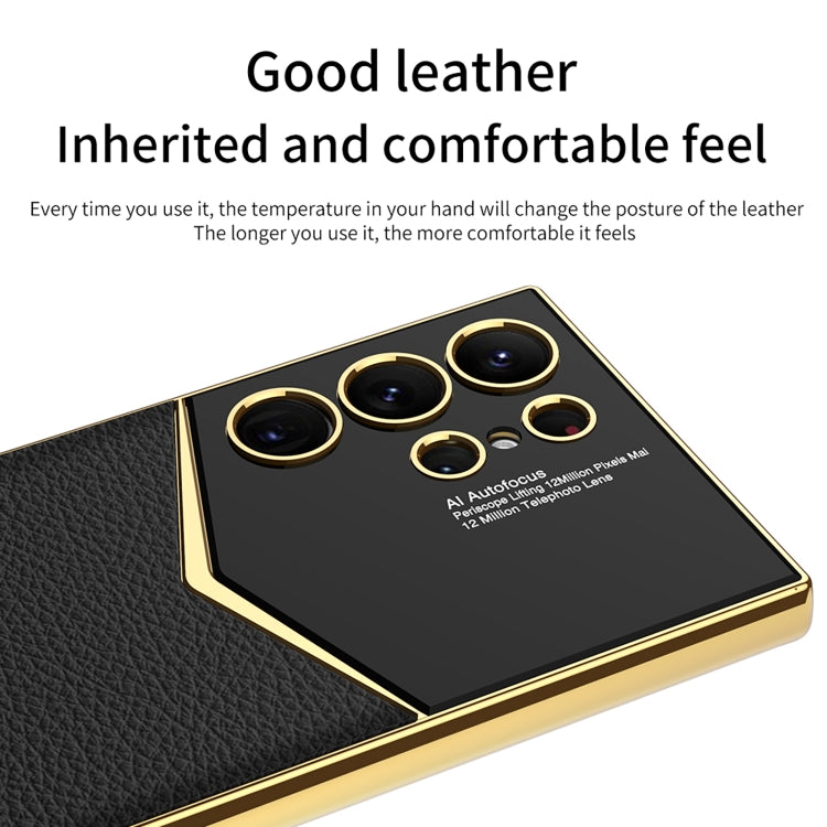 For Samsung Galaxy S24 Ultra 5G GKK Plating Soft TPU + Leather Full Coverage Phone Case without Pen(Black) - free shipping - PMC TechLife - Order now!