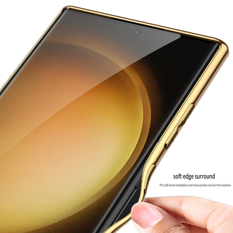 For Samsung Galaxy S24 Ultra 5G GKK Plating Soft TPU + Leather Full Coverage Phone Case without Pen(Black) - free shipping - PMC TechLife - Order now!