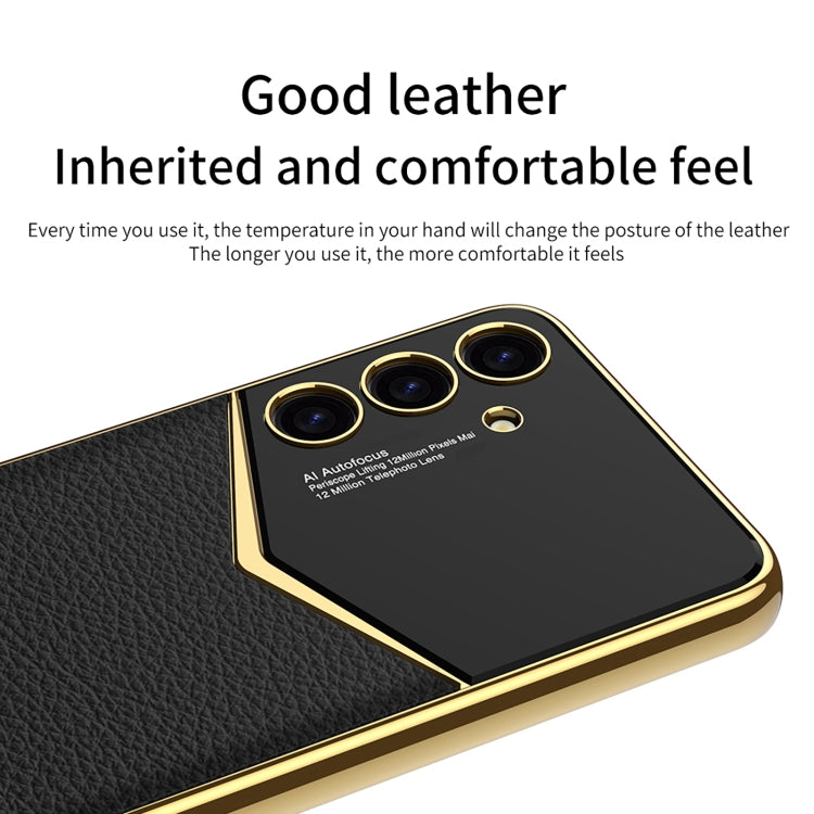 For Samsung Galaxy S24+ 5G GKK Plating Soft TPU + Leather Full Coverage Phone Case without Pen(Purple) - Galaxy S24+ 5G Cases by GKK | Online Shopping South Africa | PMC Jewellery | Buy Now Pay Later Mobicred