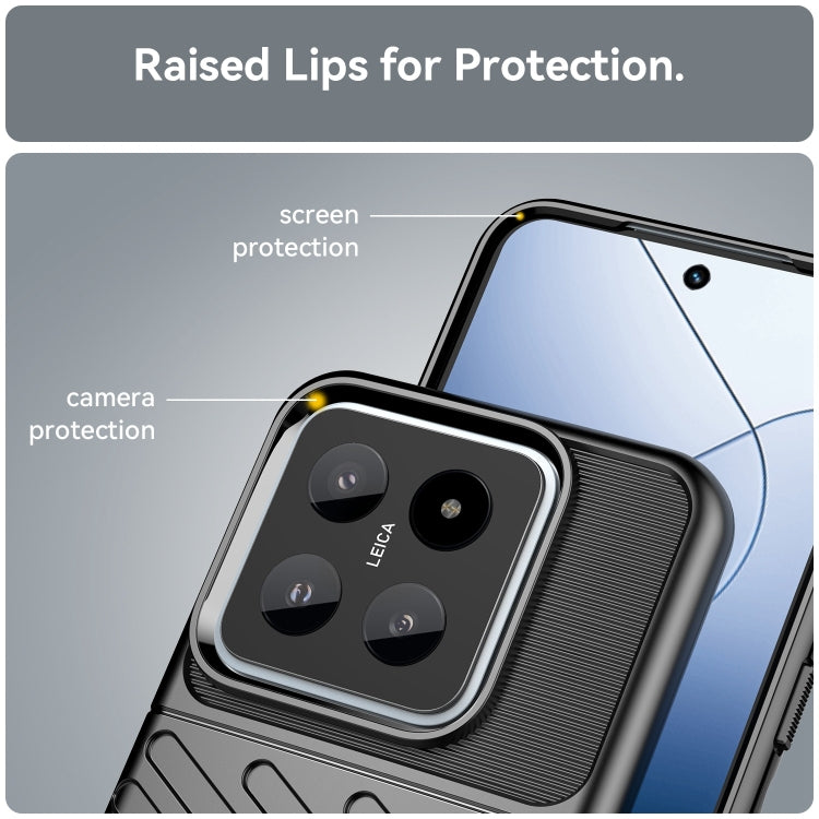 For Xiaomi 14 Thunderbolt Shockproof Soft TPU Phone Case(Black) - 14 Cases by PMC TechLife | Online Shopping South Africa | PMC TechLife | Buy Now Pay Later Mobicred