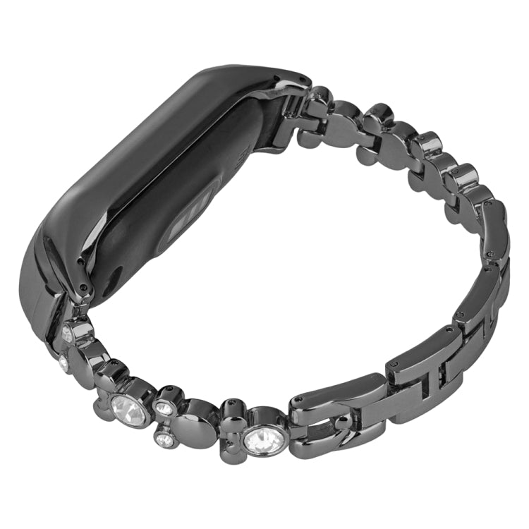 For Xiaomi Mi Band 8 Cute Bear Diamond Metal Watch Band(Black) - free shipping - PMC TechLife - Order now!