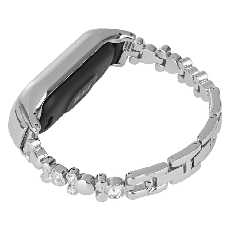 For Xiaomi Mi Band 7 Cute Bear Diamond Metal Watch Band(Silver) - free shipping - PMC TechLife - Order now!