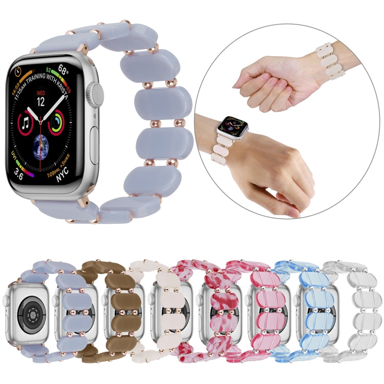 For Apple Watch Series 5 44mm Stretch Resin Watch Band(Peach Red) - free shipping - PMC TechLife - Order now!