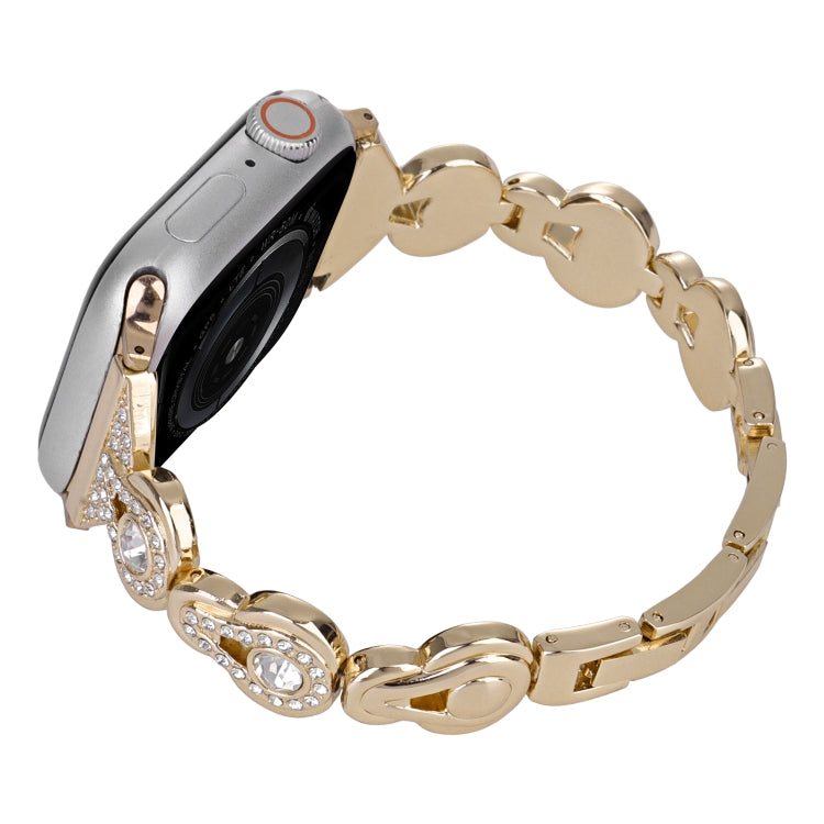 For Apple Watch 42mm Gourd Diamond Metal Watch Band(Gold) - free shipping - PMC TechLife - Order now!