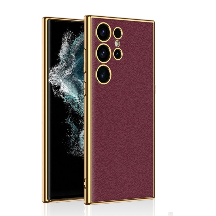For Samsung Galaxy S24 Ultra 5G GKK Plating TPU + Leather Full Coverage Phone Case(Red) - free shipping - PMC TechLife - Order now!